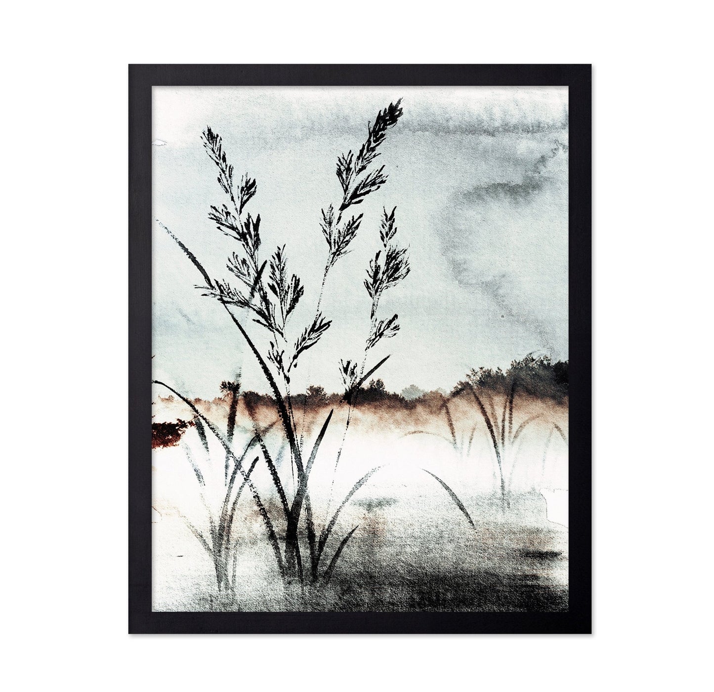 Misty Grass Landscape