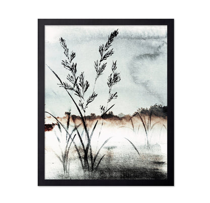 Misty Grass Landscape