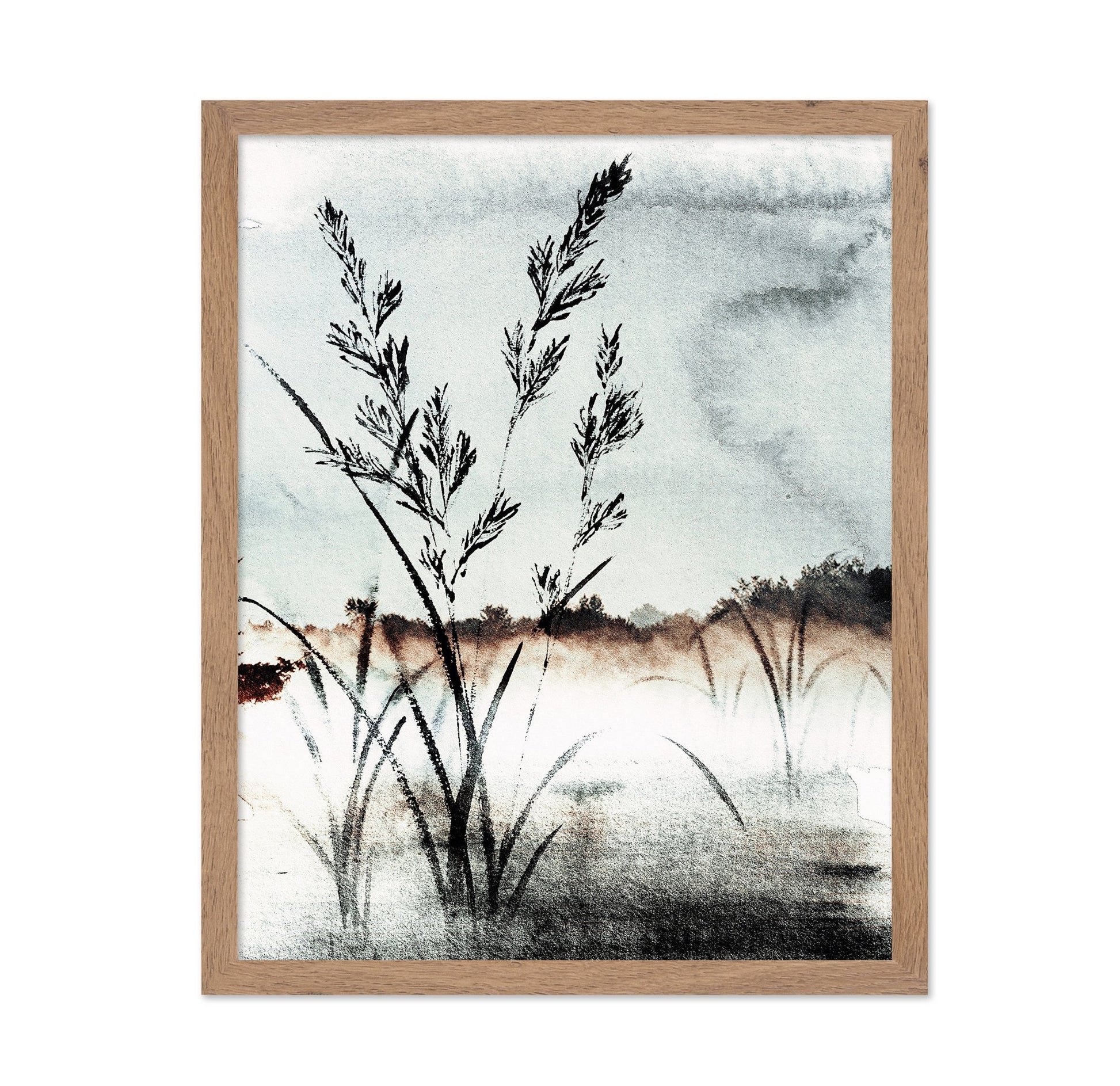 Misty Grass Landscape