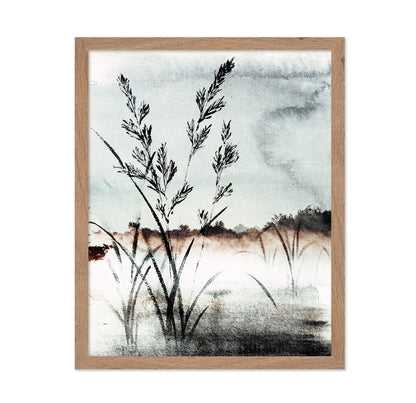 Misty Grass Landscape