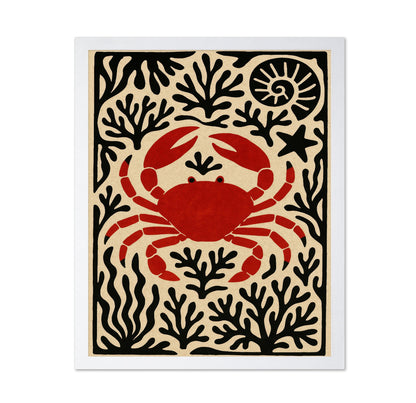 Red Crab Coastal Art