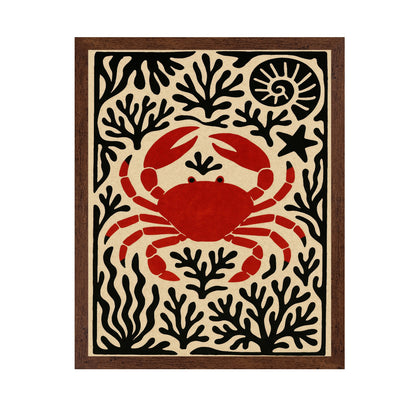 Red Crab Coastal Art