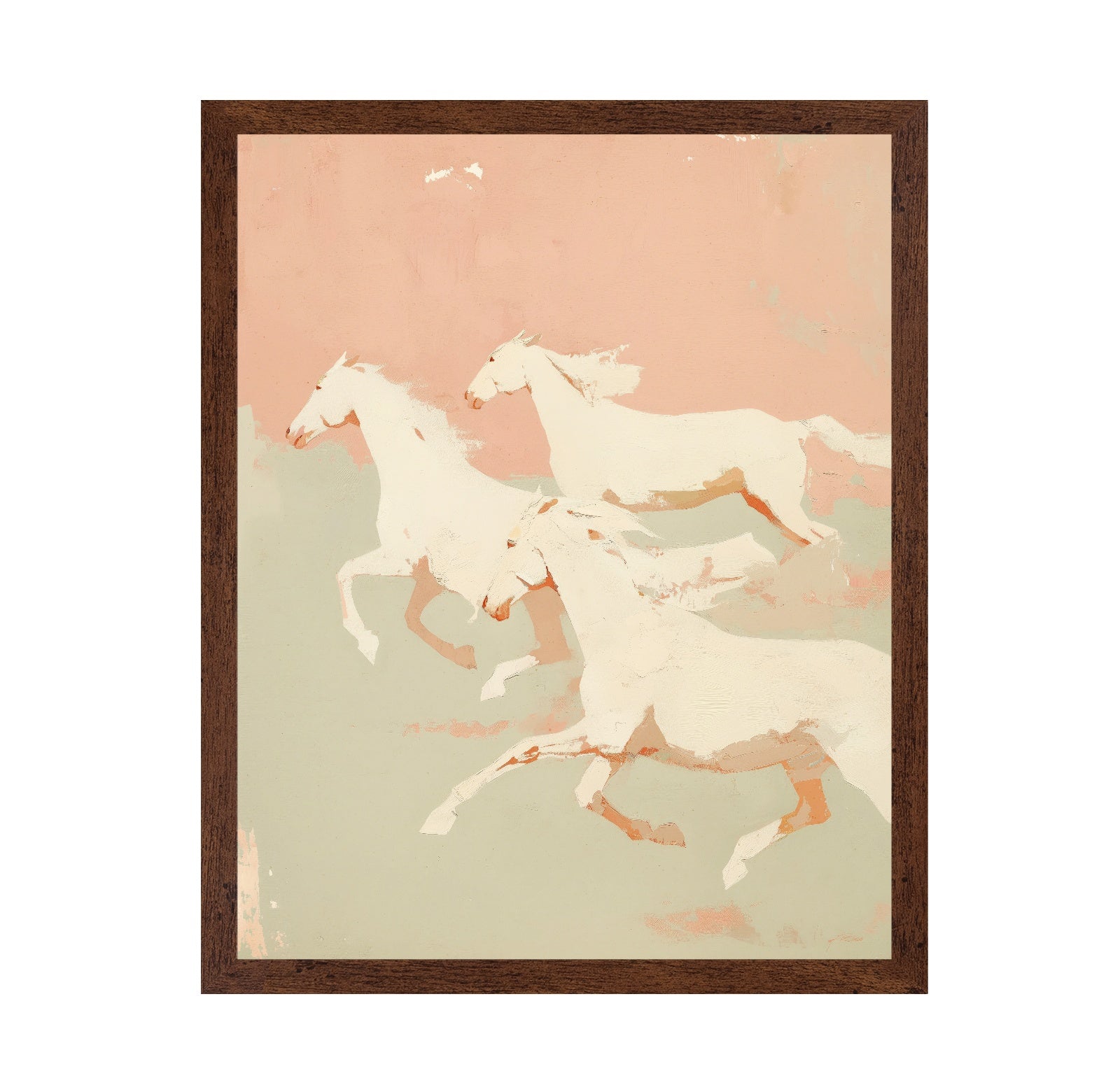 Running Horses Pastel