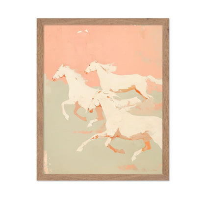 Running Horses Pastel