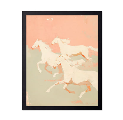 Running Horses Pastel