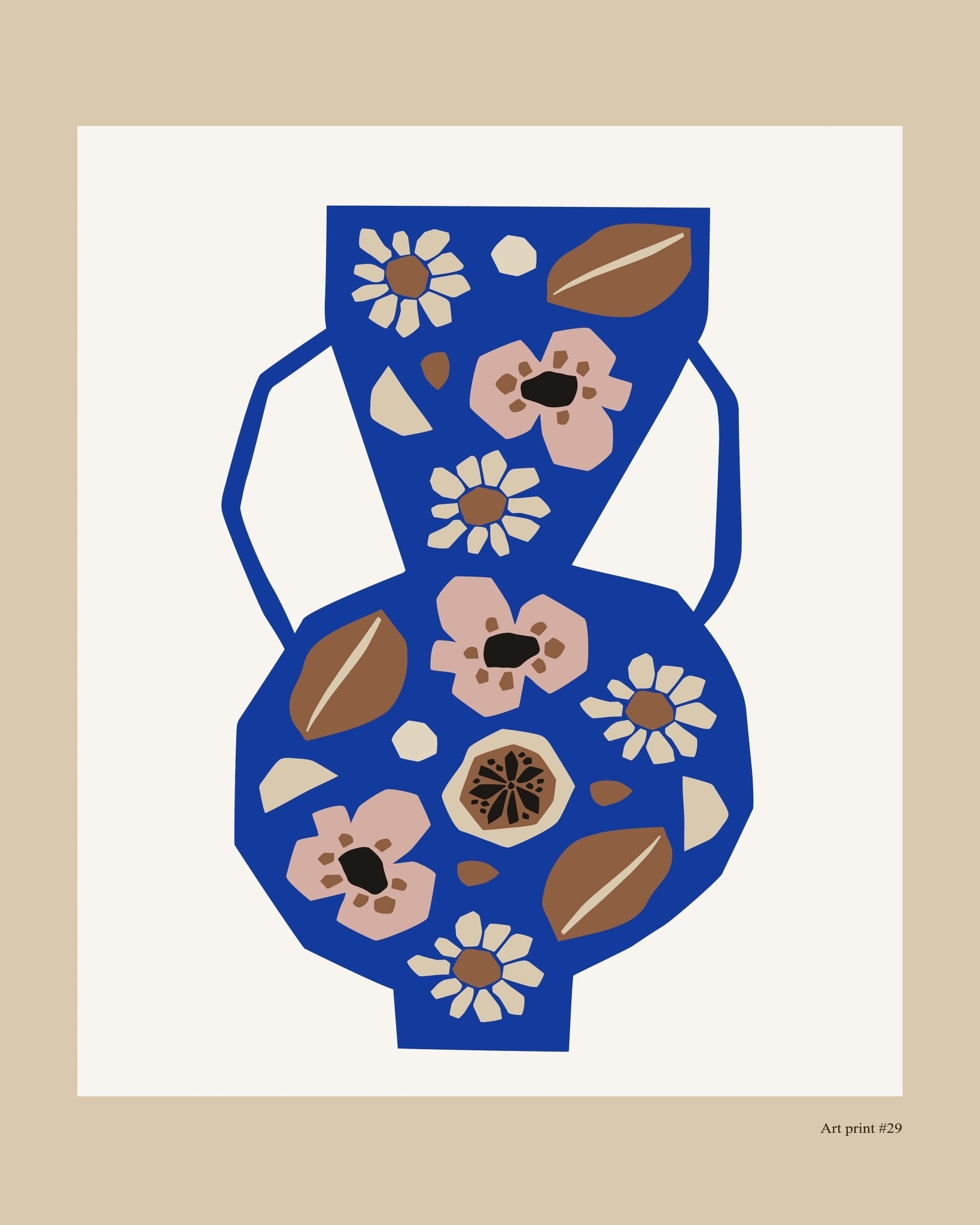 Blue Floral Vase No2