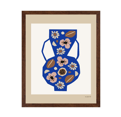 Blue Floral Vase No2