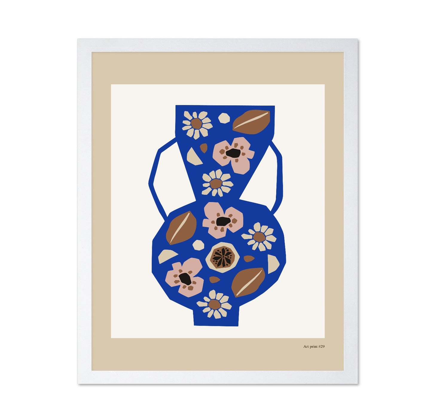 Blue Floral Vase No2