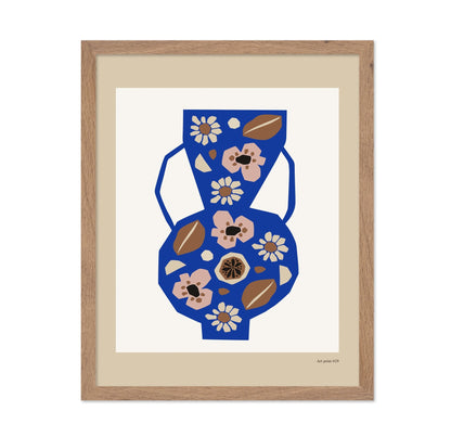 Blue Floral Vase No2