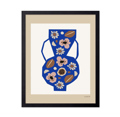 Blue Floral Vase No2