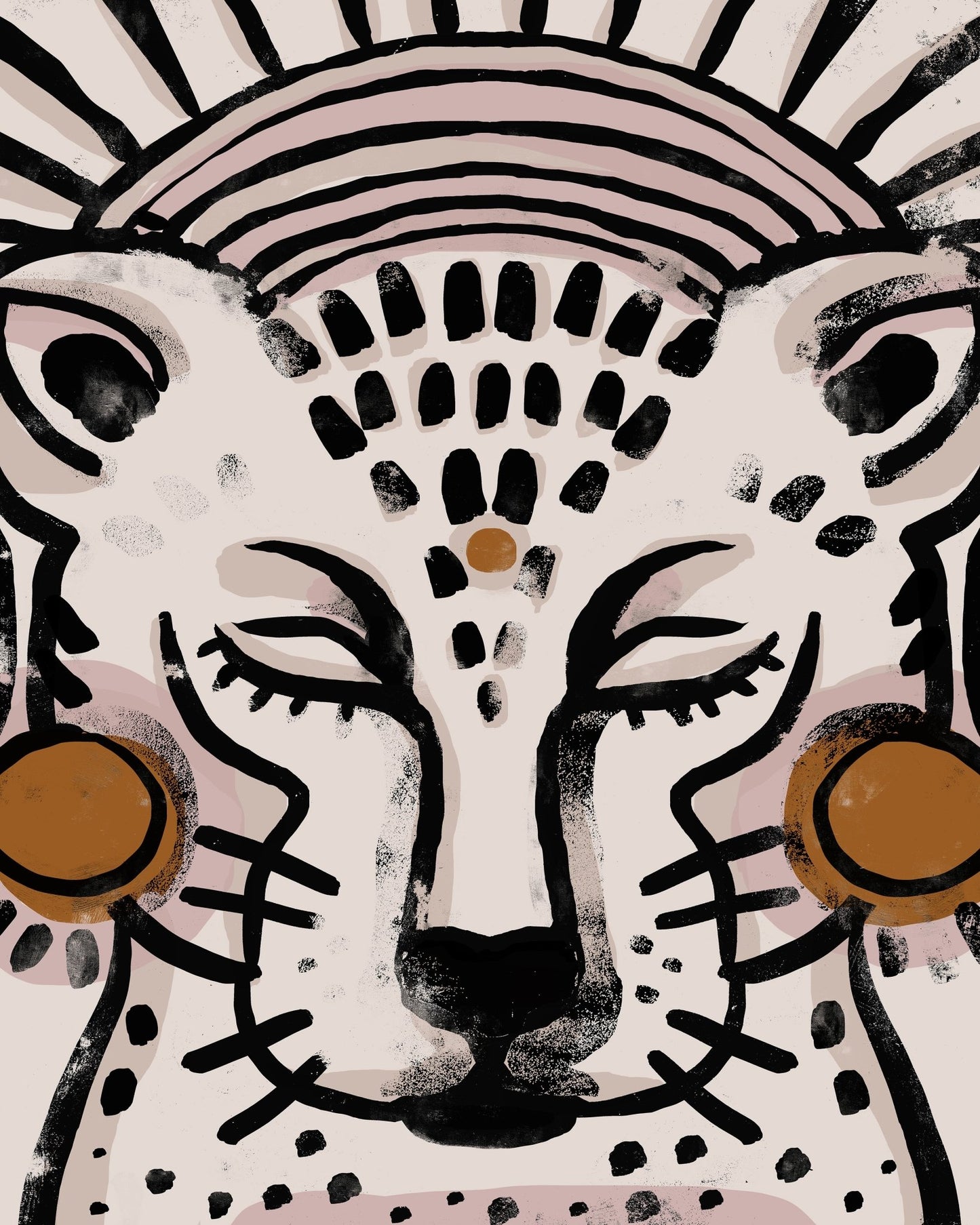 Abstract Leopard Face