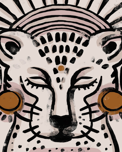 Abstract Leopard Face