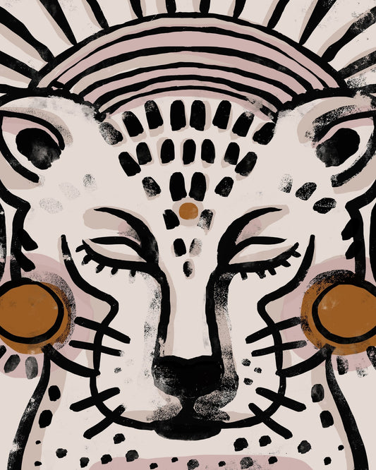 Abstract Leopard Face
