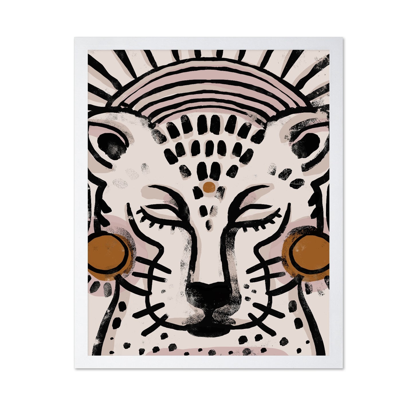 Abstract Leopard Face