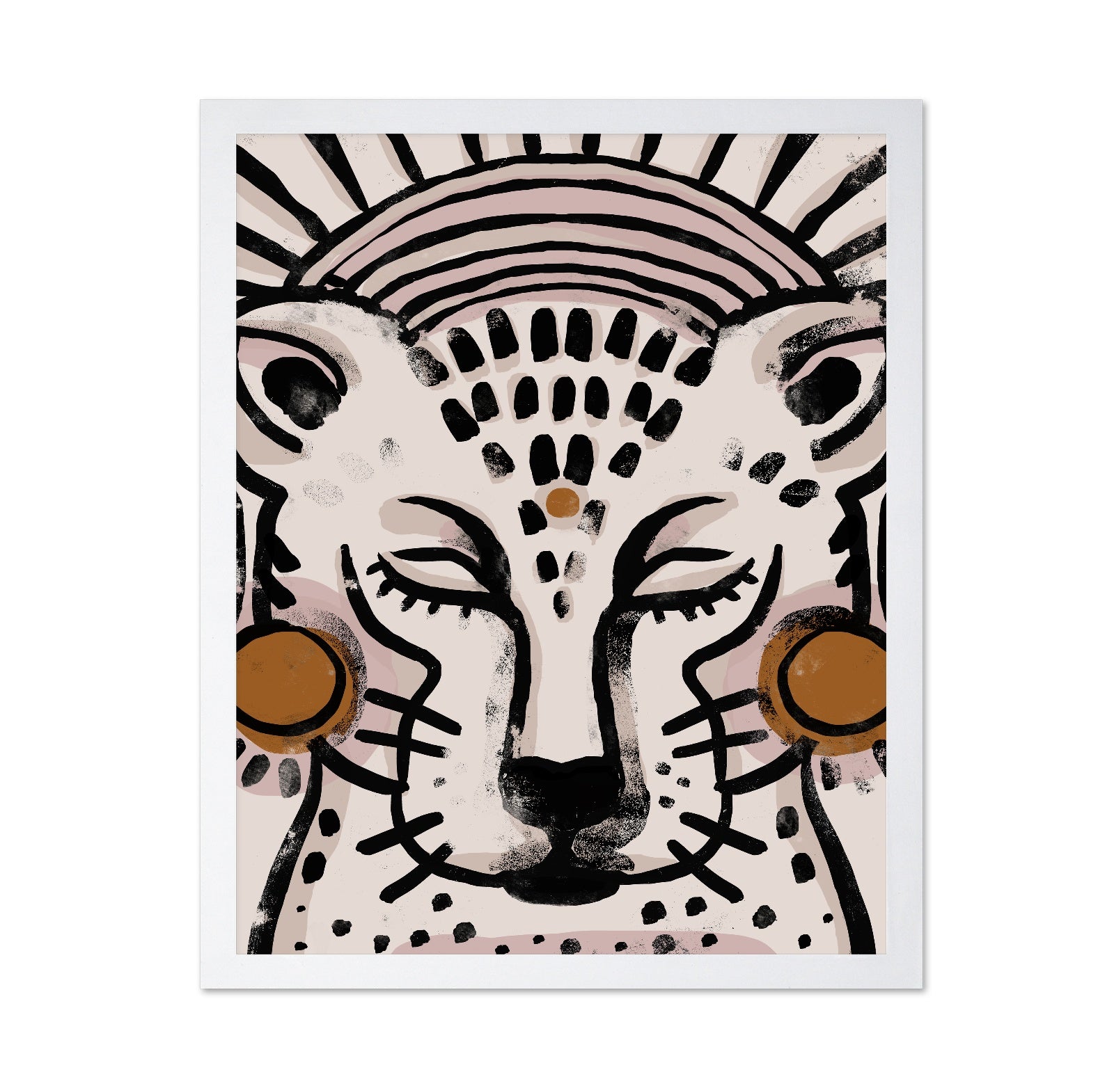 Abstract Leopard Face