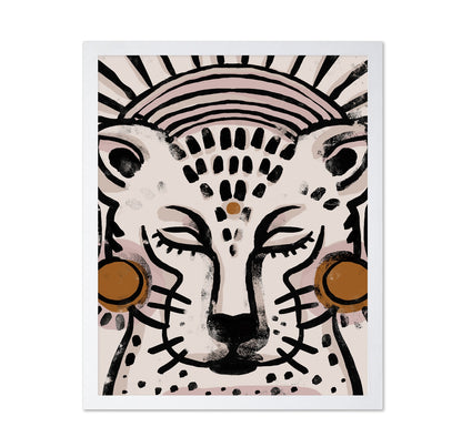 Abstract Leopard Face