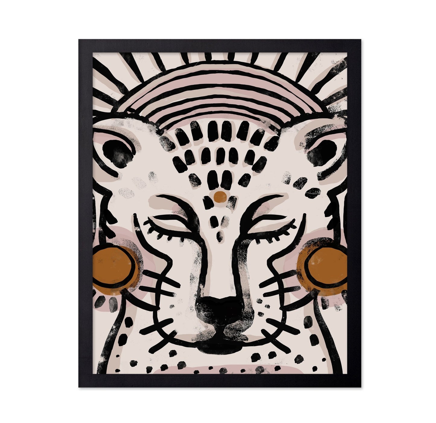 Abstract Leopard Face