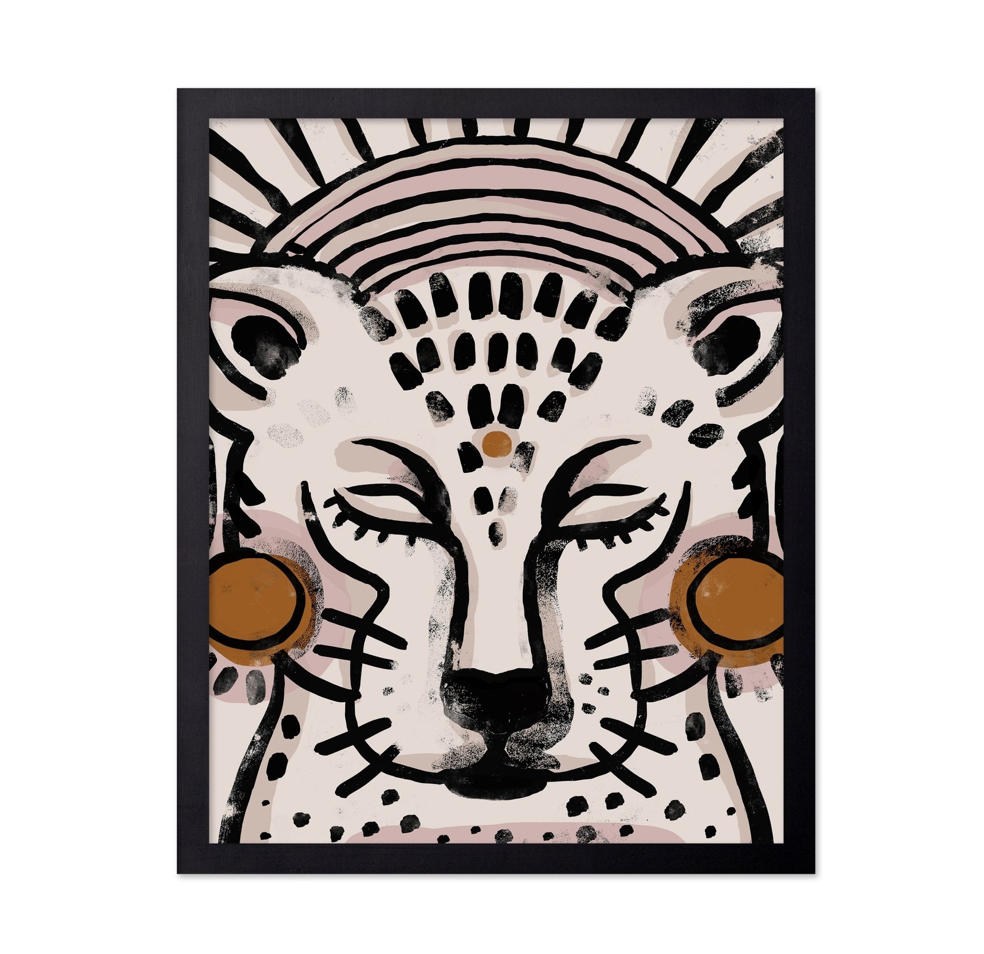 Abstract Leopard Face