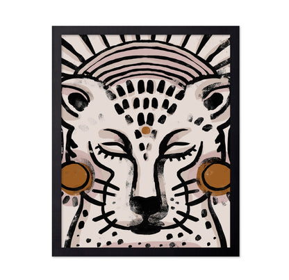 Abstract Leopard Face