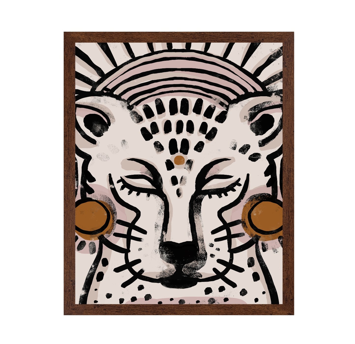 Abstract Leopard Face