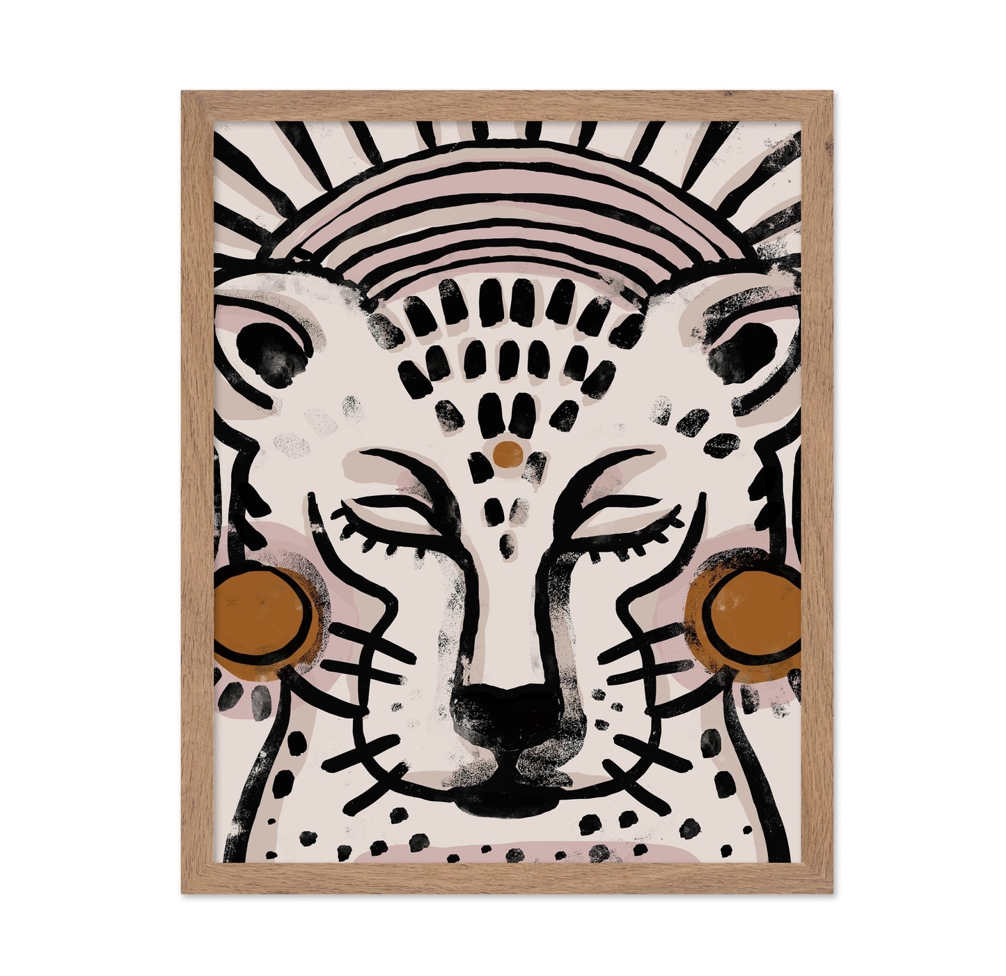 Abstract Leopard Face