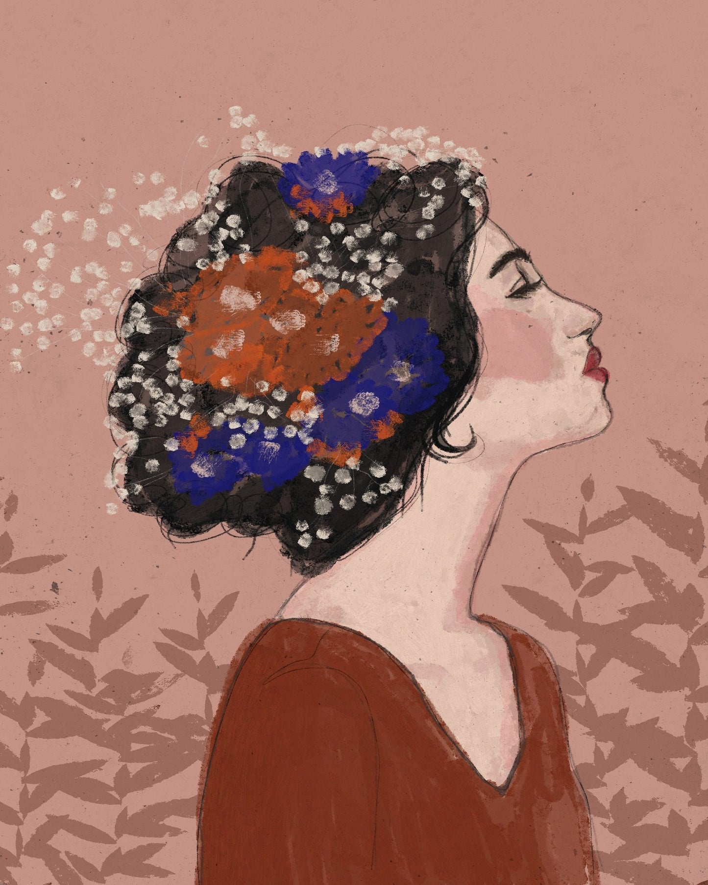 Floral Hair Portrait No1