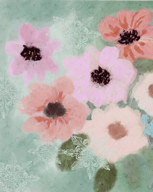 Pastel Bloom Garden No1