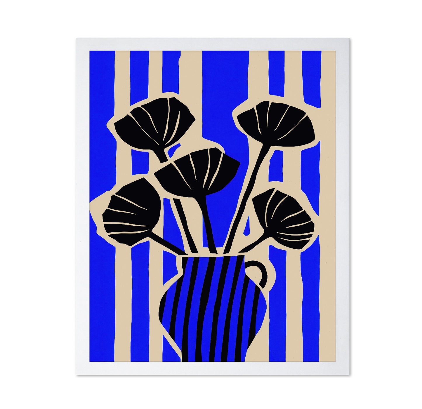 Blue Vase Silhouette