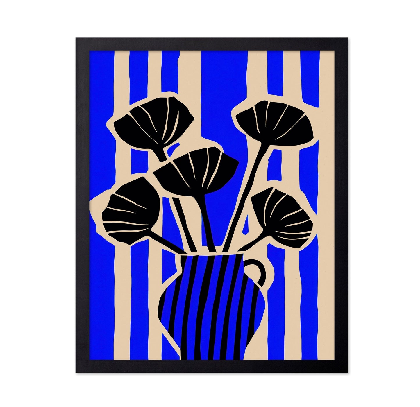 Blue Vase Silhouette
