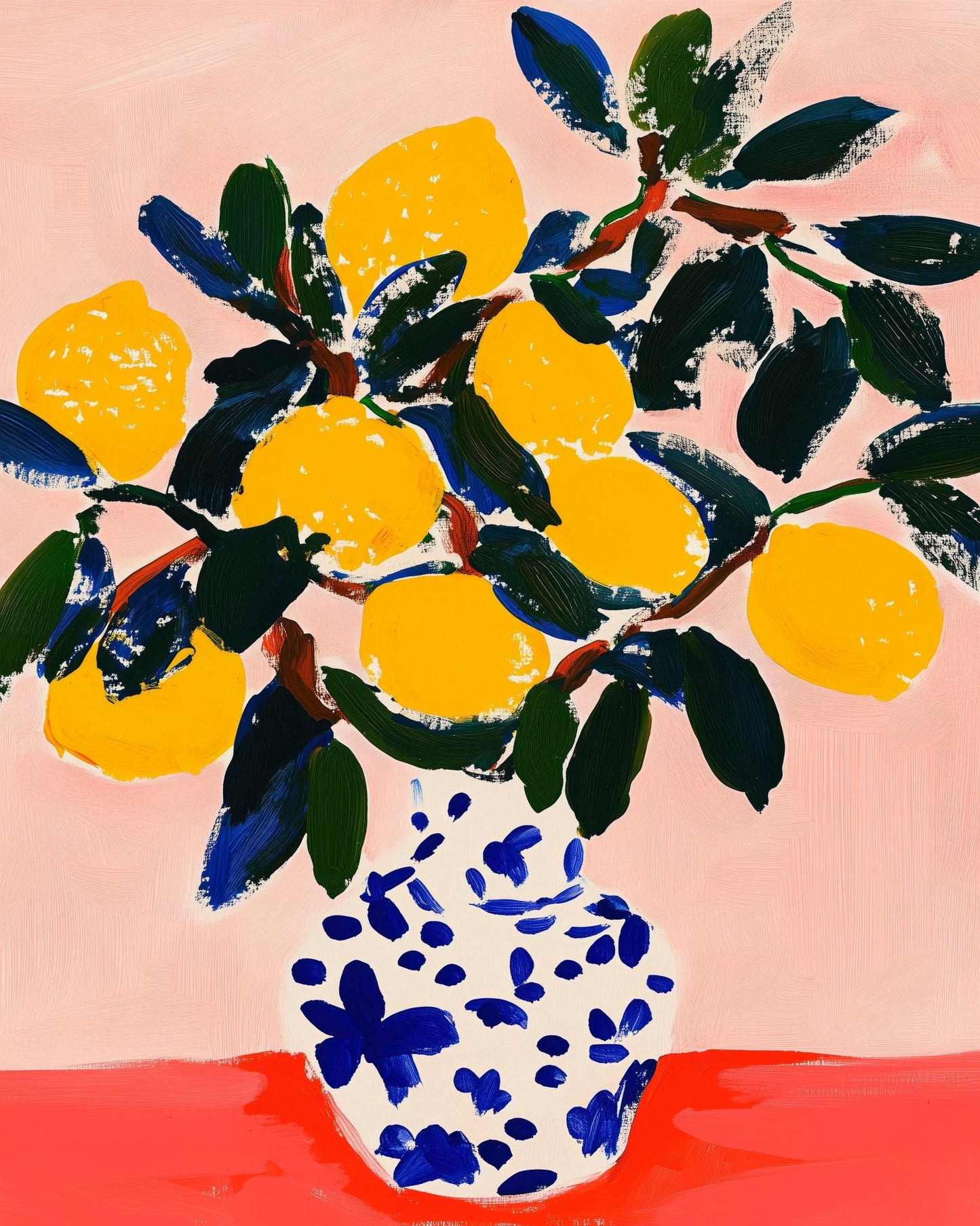 Lemon Vase Still Life No1