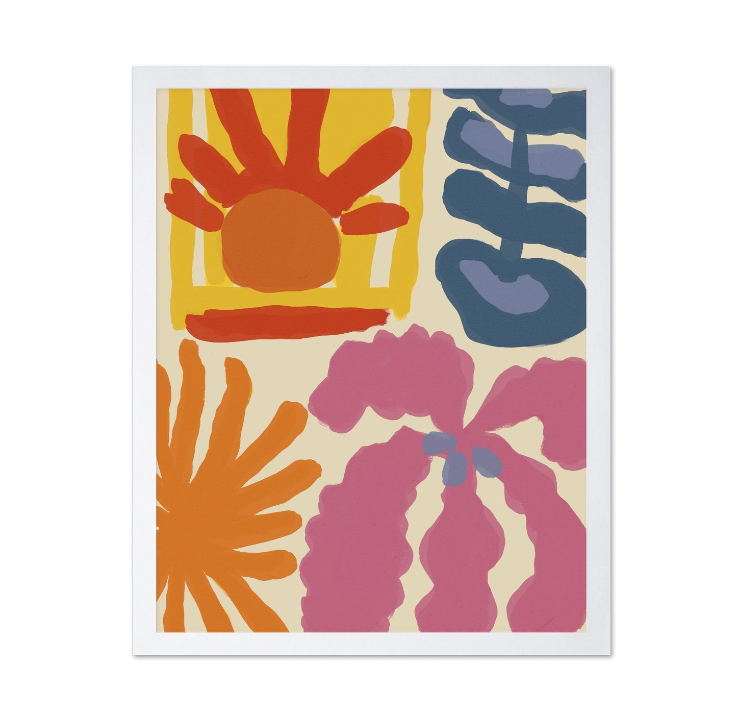 Bold Floral Shapes No1