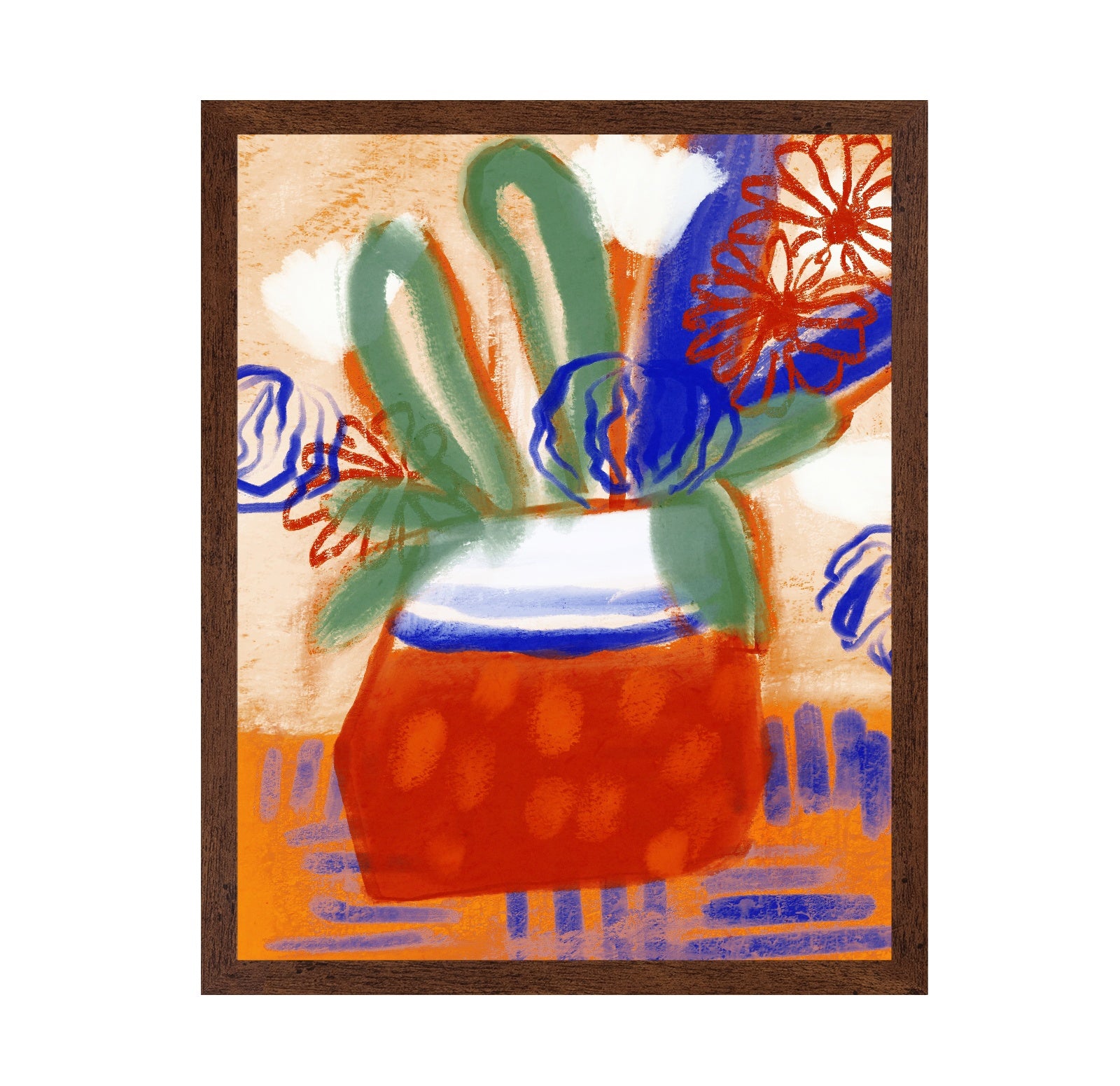 Colorful Floral Pot