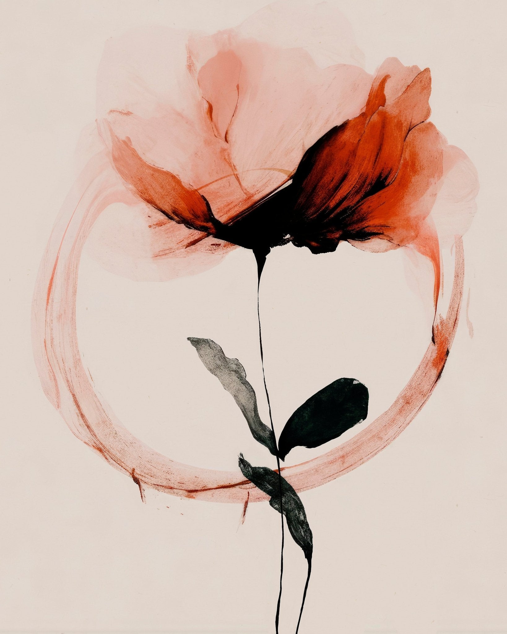 Crimson Ink Flower