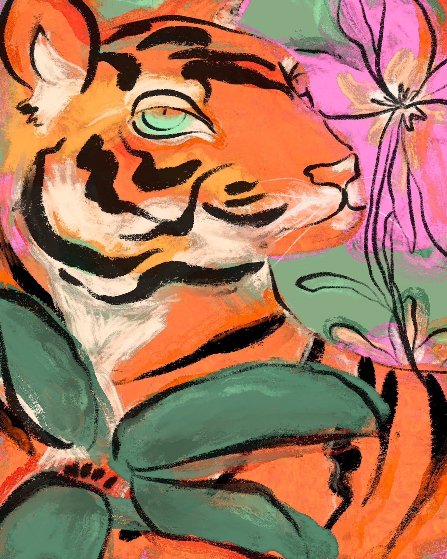 Tiger Bloom Portrait