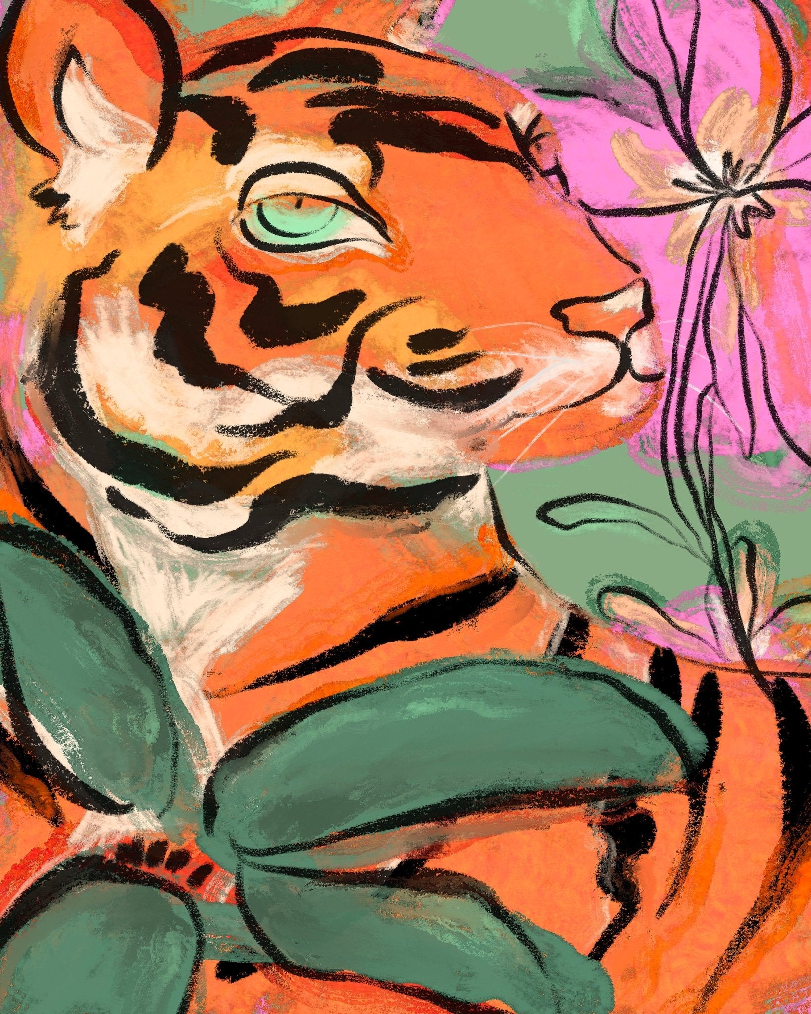 Tiger Bloom Portrait