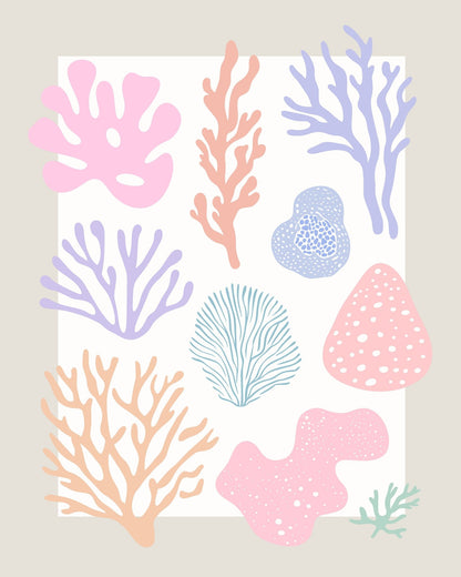 Pastel Coral Shapes