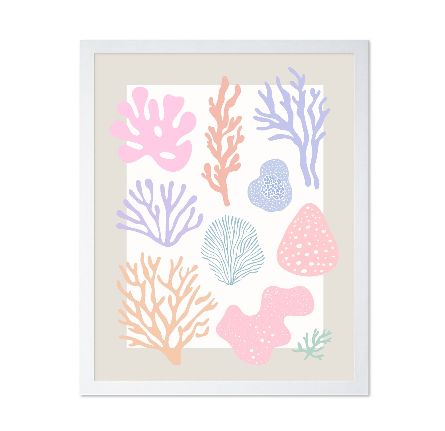 Pastel Coral Shapes