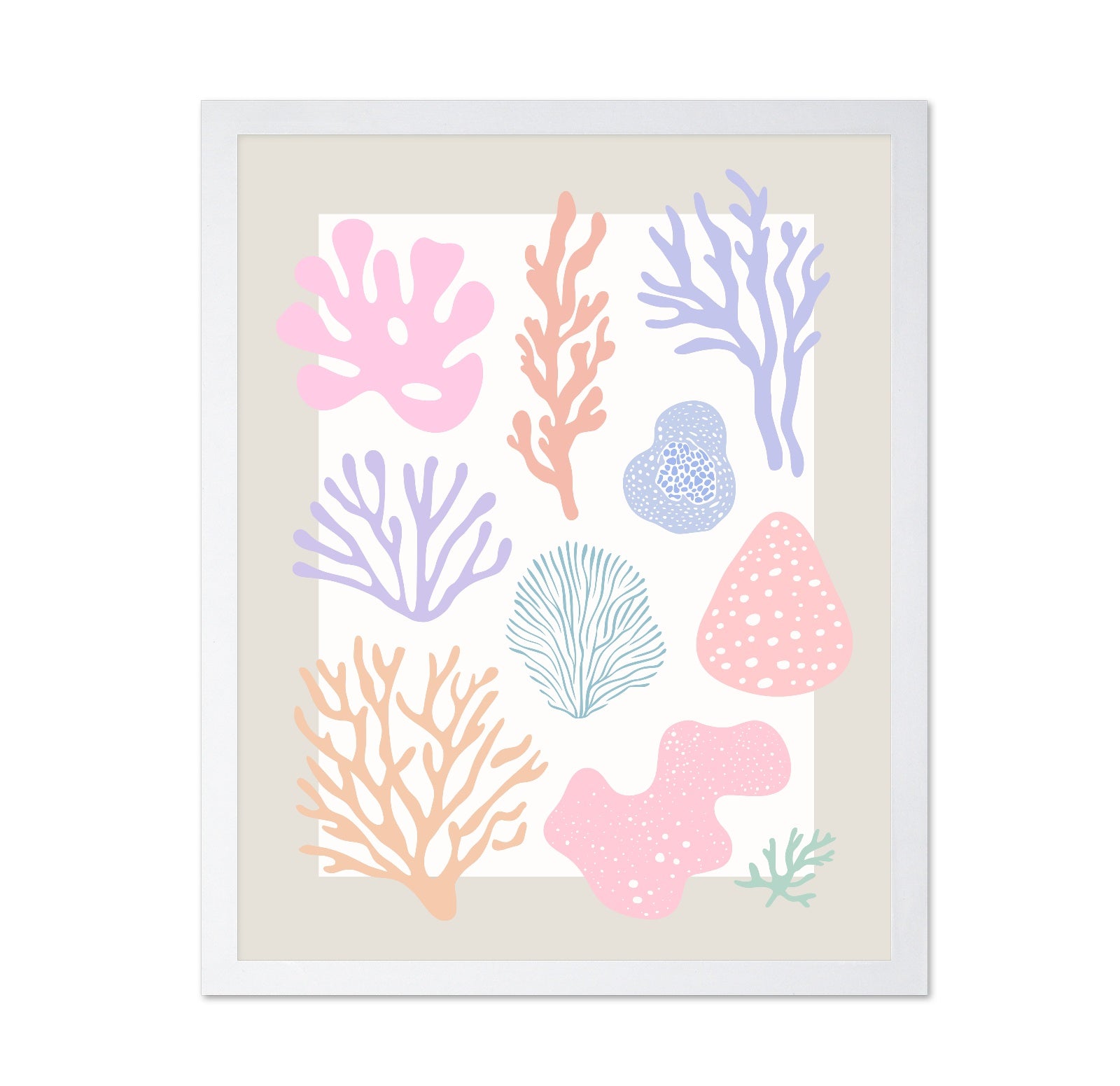 Pastel Coral Shapes