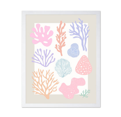 Pastel Coral Shapes