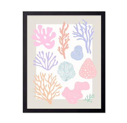 Pastel Coral Shapes