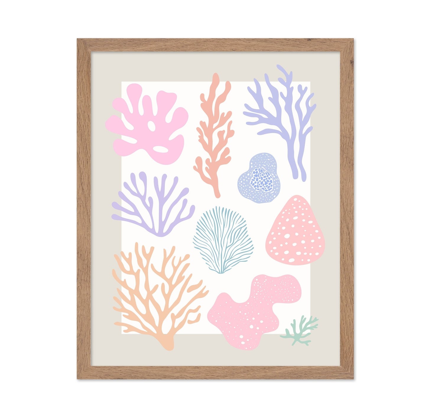 Pastel Coral Shapes