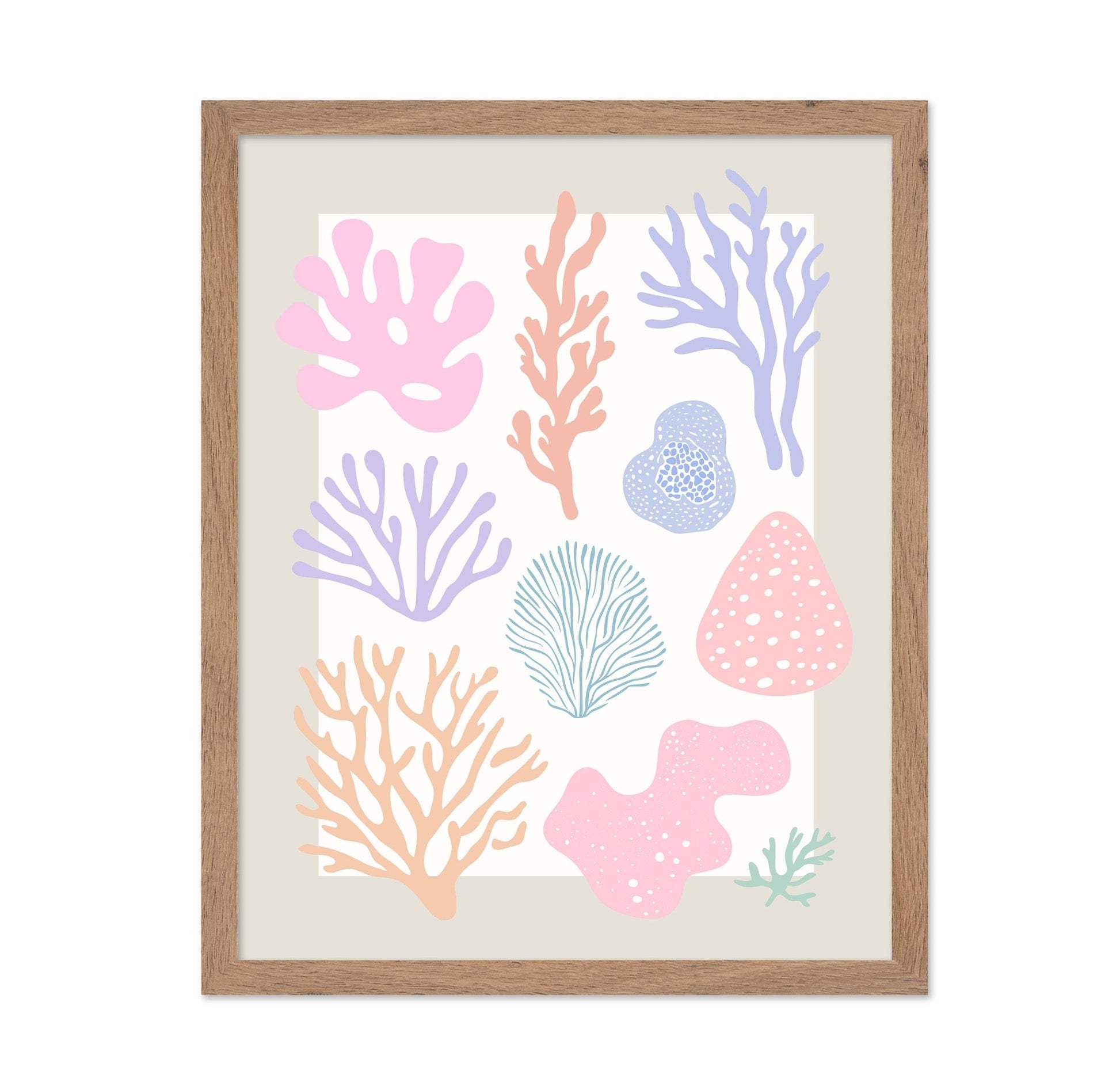 Pastel Coral Shapes
