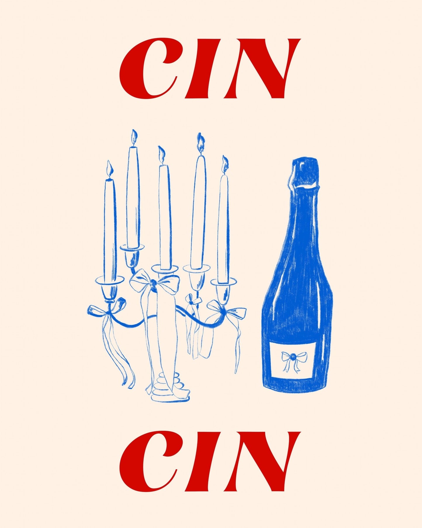Candle And Wine Sketch