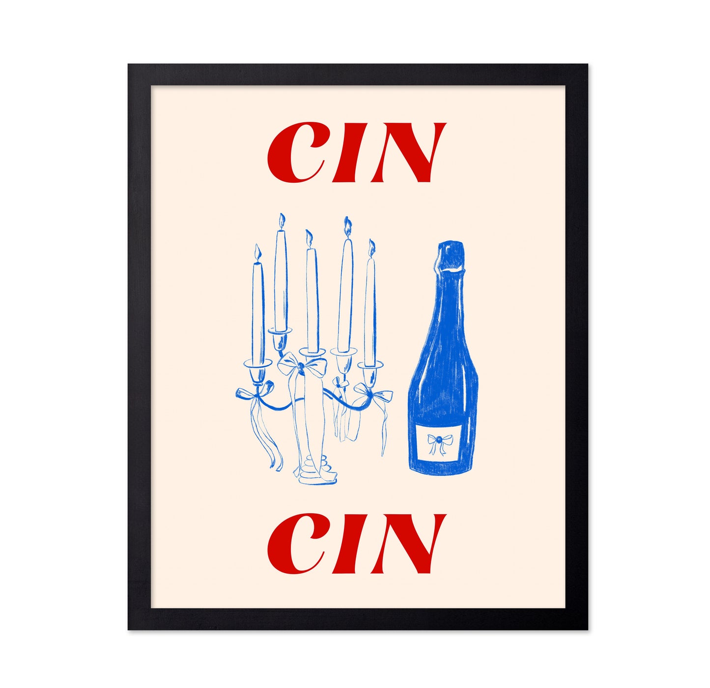 Candle And Wine Sketch