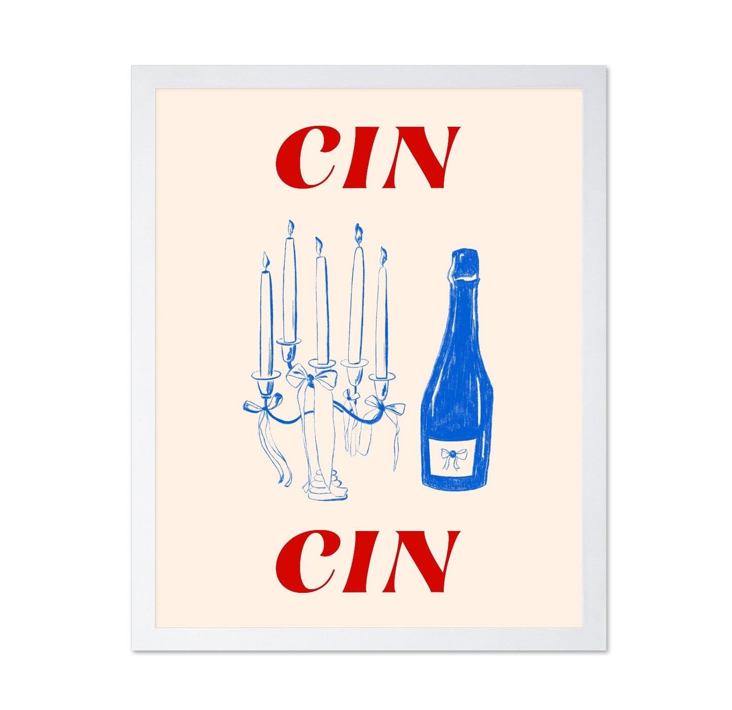 Candle And Wine Sketch