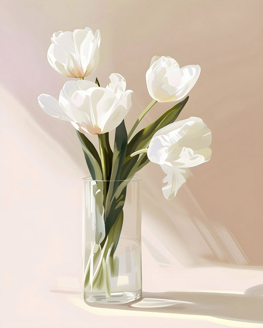 White Tulip Still Life