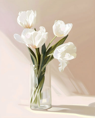 White Tulip Still Life