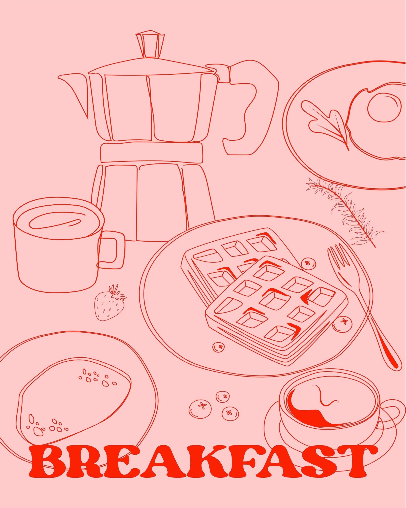 Breakfast Line Art No2