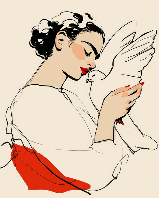 Dove Kiss Portrait
