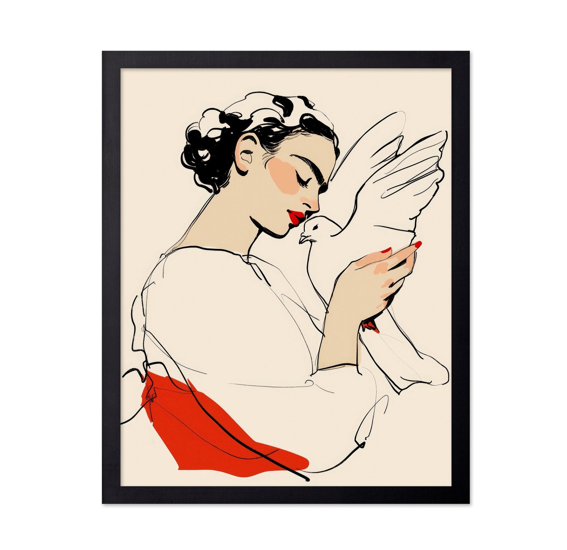 Dove Kiss Portrait